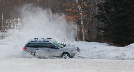 Car in snowbank 