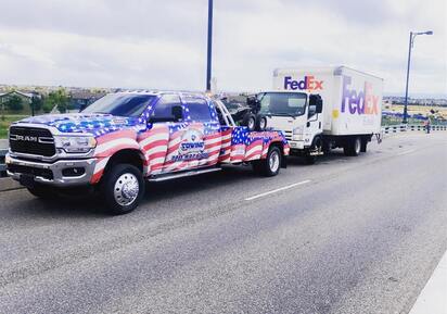 Towing Fed Ex Truck